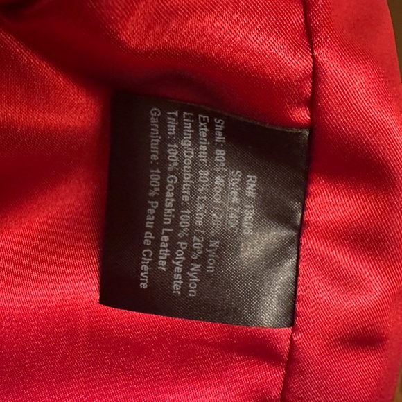 Schmitt NYC 740c Wool Leather Trim Pea Coat - Picture 5 of 6